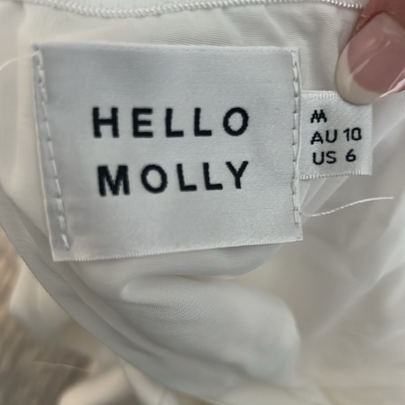 WHITE OFF SHOULDER FRILL MIDI DRESS - Picture 3 of 3